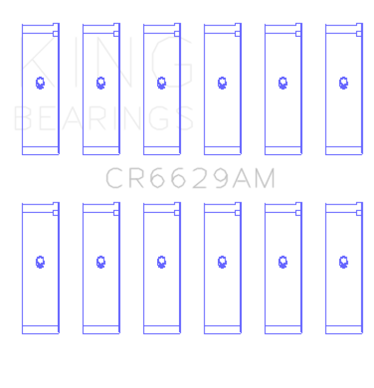 King Engine Bearings Mitsubishi 181CI 3.0L 6G72 V6 / 152CI 2.5L 6G73 V6 (Size +1.25) Rod Bearing Set
