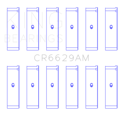 King Engine Bearings Mitsubishi 181CI 3.0L 6G72 V6 / 152CI 2.5L 6G73 V6 (Size +0.25) Rod Bearing Set