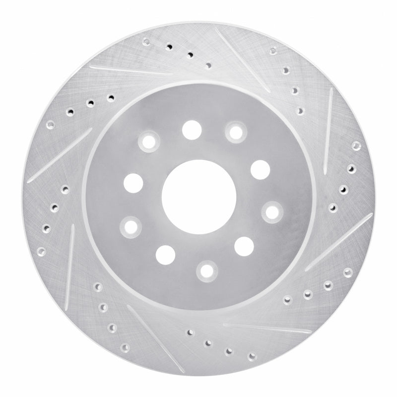 R1 Concepts R1 93-98 Toyota Supra Rear Right Drilled & Slotted Silver Brake Rotor
