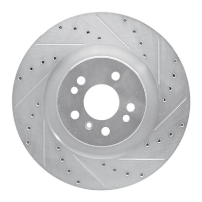 R1 Concepts R1 06-12 Mercedes-Benz ML320 Front Right Drilled & Slotted Silver Brake Rotor