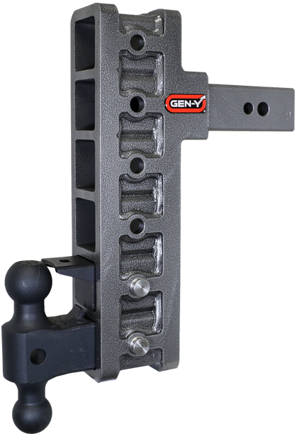 GEN-Y Hitch Gen-Y Mega Duty 2.5in Shank 12in Offset Drop 32K Hitch w/GH-0161 Dual-Ball/GH-0162 Pintle Lock