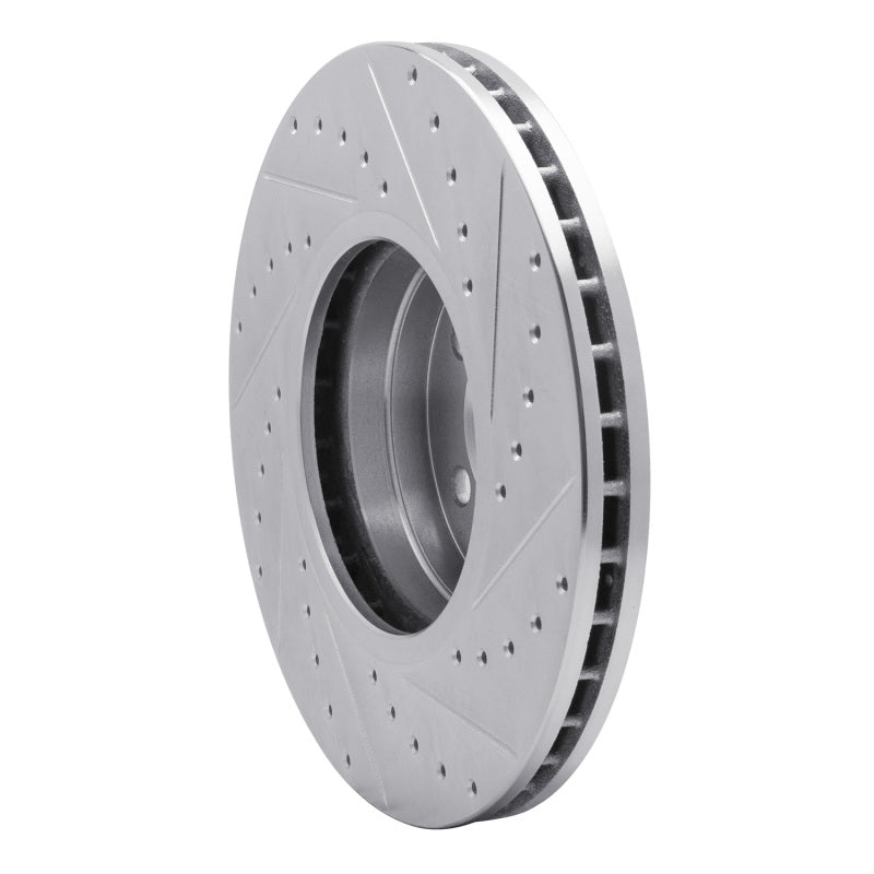 R1 Concepts R1 03-05 Land Rover Range Rover Front Left Drilled & Slotted Silver Brake Rotor