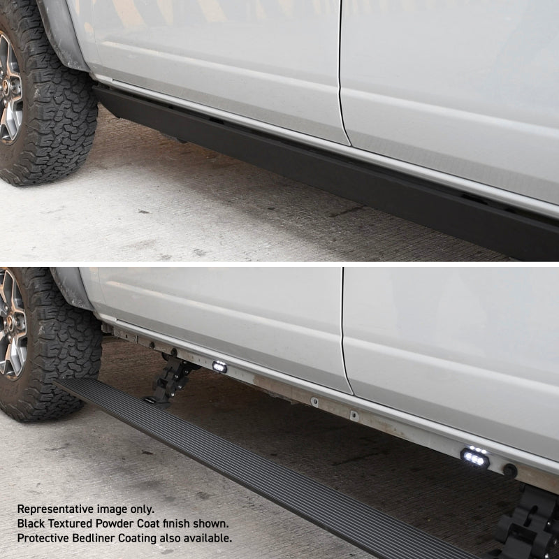 Go Rhino RealTruck 21-24 Ford Bronco 2dr VoltStep Electric Running Board Kit (No Drill) - Bedliner Coating