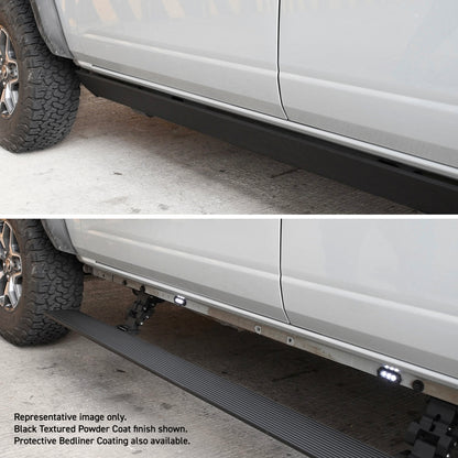 Go Rhino RealTruck 14-18 Chevy Silverado 1500 DC 4dr VoltStep Electric Running Board Kit - Bedliner Coat