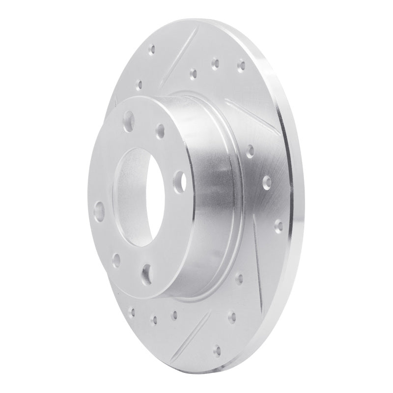 R1 Concepts R1 66-92 Bertone X-1/9 Rear Left Front Left Drilled & Slotted Silver Brake Rotor