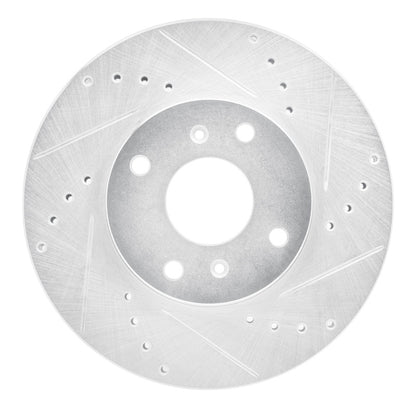 R1 Concepts R1 98-99 Acura CL Front Right Drilled & Slotted Silver Brake Rotor