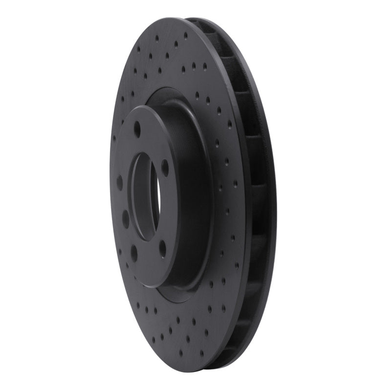 R1 Concepts R1 95-02 BMW M3 Right Front Drilled Black Brake Rotor