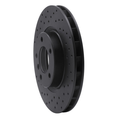 R1 Concepts R1 95-02 BMW M3 Right Front Drilled Black Brake Rotor