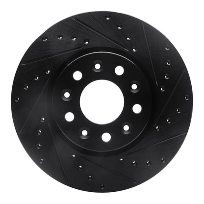 R1 Concepts R1 16-21 Buick Regal Sportback Front Right Drilled & Slotted Black Brake Rotor