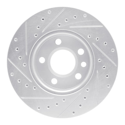 R1 Concepts R1 96-00 Volkswagen EuroVan Front Right Drilled & Slotted Silver Brake Rotor