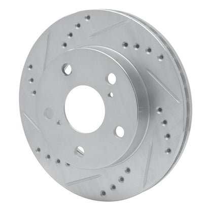 R1 Concepts R1 91-94 Toyota Previa Front Left Drilled & Slotted Silver Brake Rotor
