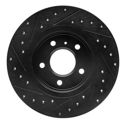 R1 Concepts R1 05-05 Buick Terraza Rear Right Drilled & Slotted Black Brake Rotor