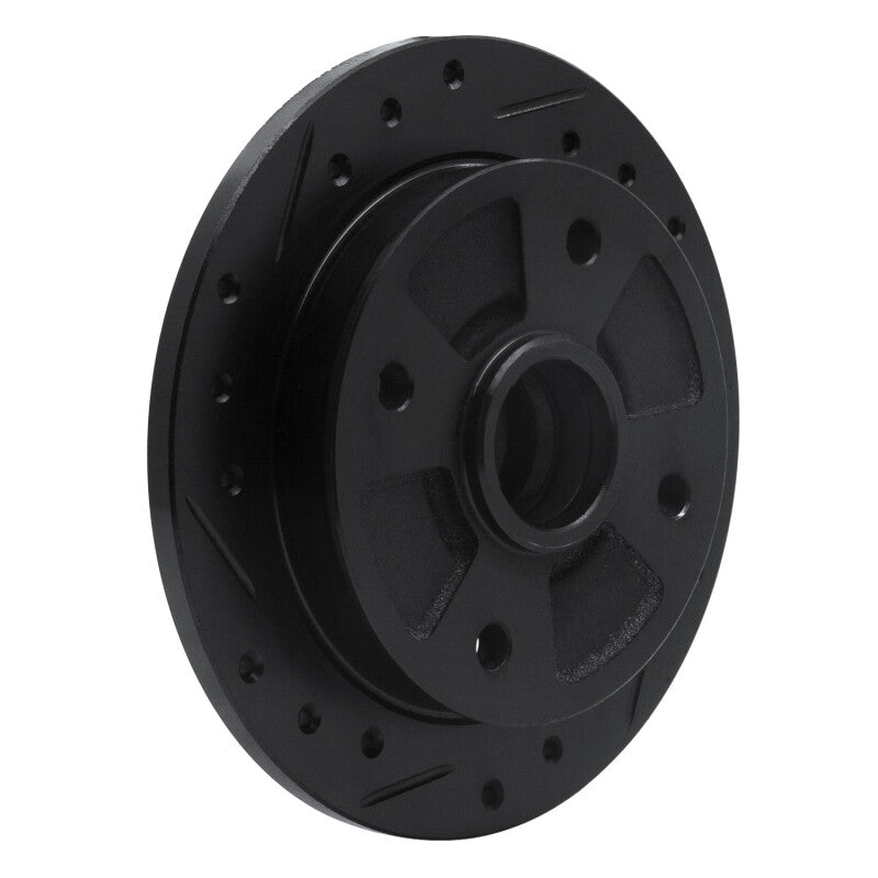 R1 Concepts R1 87-94 Mazda 323 Rear Left Drilled & Slotted Black Brake Rotor