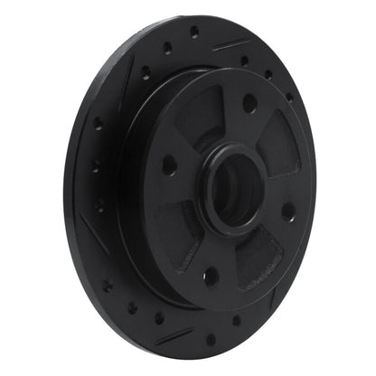 R1 Concepts R1 87-94 Mazda 323 Rear Left Drilled & Slotted Black Brake Rotor