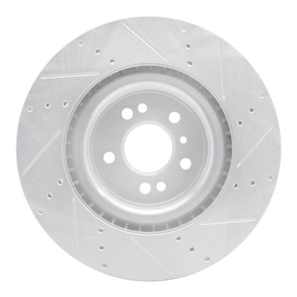 R1 Concepts R1 12-19 Mercedes-Benz GLE300D Front Left Drilled & Slotted Silver Brake Rotor