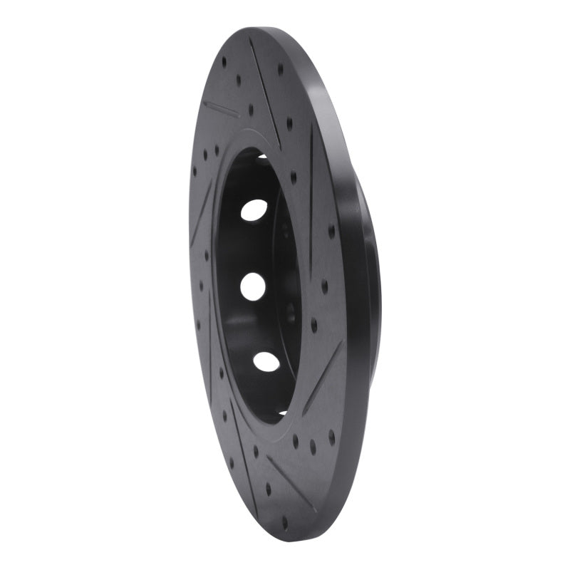 R1 Concepts R1 97-98 Mercedes-Benz C230 Front Left Drilled & Slotted Black Brake Rotor