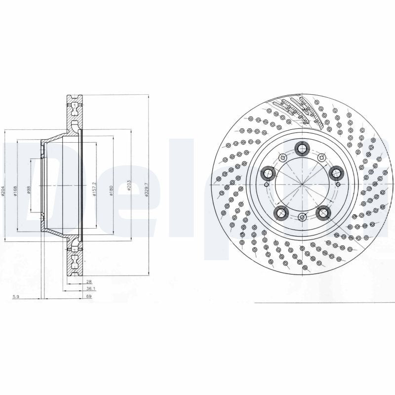DELPHI BG9097C Brake Disc