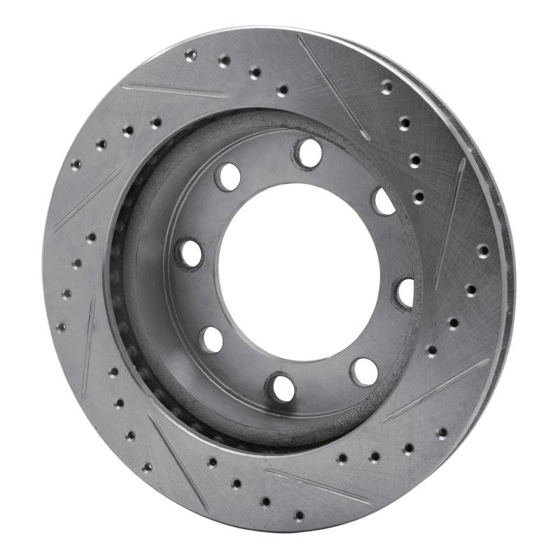 R1 Concepts R1 71-97 Dodge D300 Front Left Drilled & Slotted Silver Brake Rotor