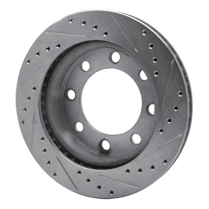 R1 Concepts R1 71-97 Dodge D300 Front Left Drilled & Slotted Silver Brake Rotor