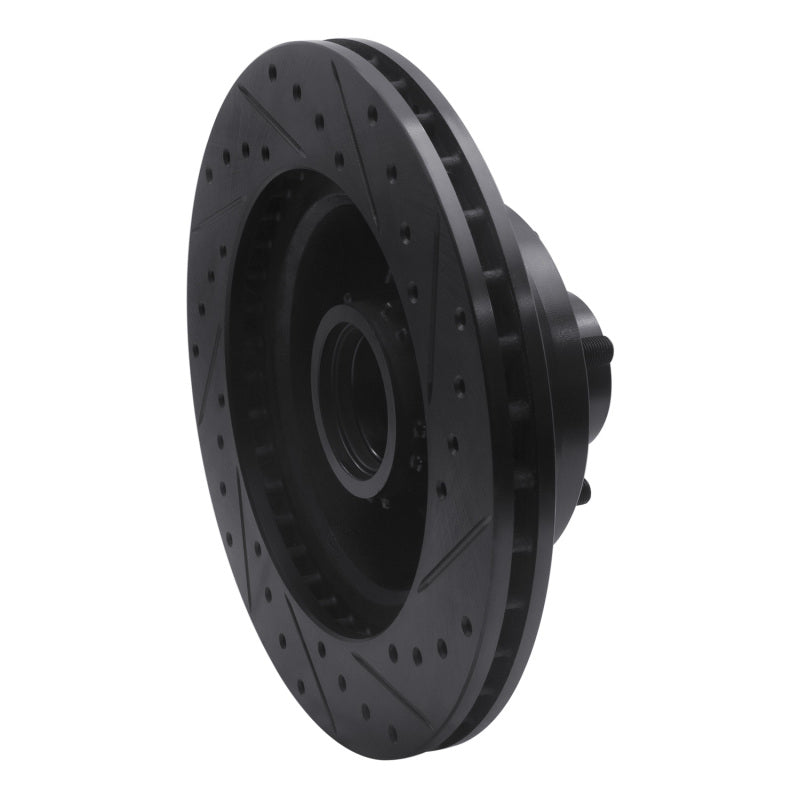 R1 Concepts R1 76-81 Chrysler Newport Front Left Drilled & Slotted Black Brake Rotor