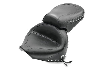 Mustang Motorcycle Mustang 00-11 Yamaha V-Star 1100 Classic,02-11 V-Star 1100 Silverado 2PC Seat w/Studs - Black