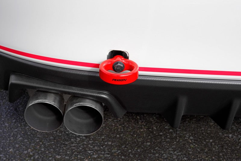 Perrin Performance PERRIN 15-21 Subaru WRX/STI / 24-26 Crosstrek / 25-26 Forester Tow Hook Kit (Rear) -  Red