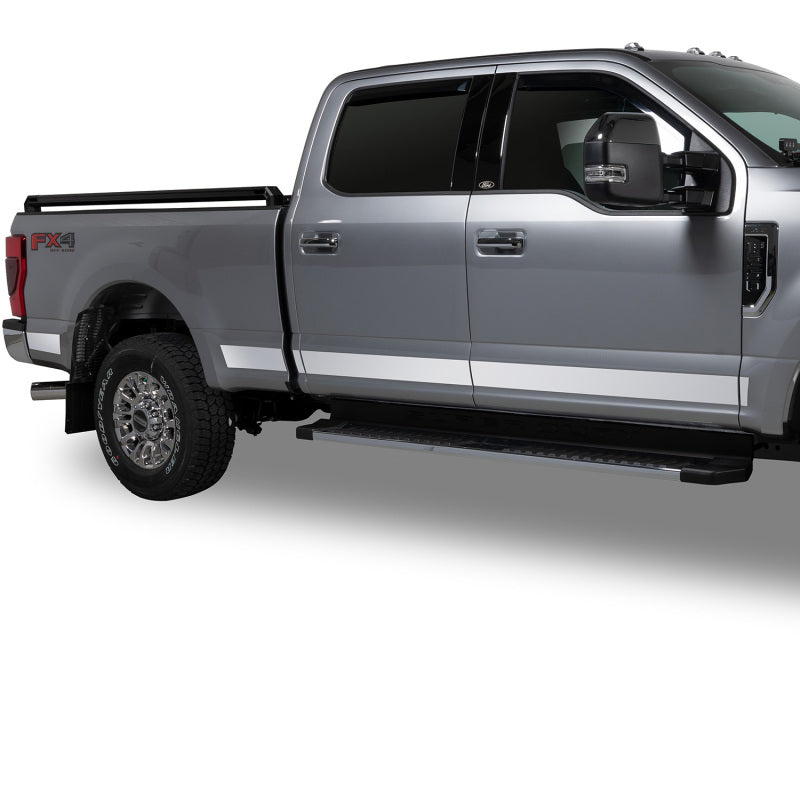 Putco 17-20 Ford SuperDuty Super Cab 8ft Box - 12pcs - 4.25in Wide SS Rocker Panels