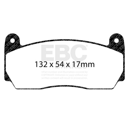 EBC Racing 12-19 BMW 3-Series (F30/F31/F34) Apollo-4 Caliper Yellowstuff Racing Brake Pad