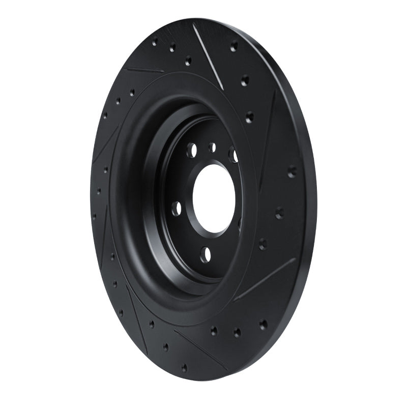R1 Concepts R1 12-18 Mercedes-Benz GLE300D Rear Left Drilled & Slotted Black Brake Rotor