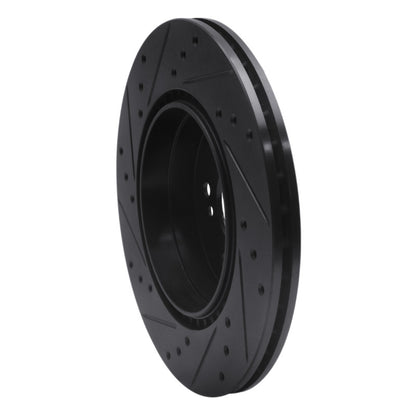 R1 Concepts R1 98-09 Chrysler Crossfire Rear Right Drilled & Slotted Black Brake Rotor