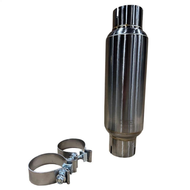 Kooks Headers Kooks 3in Round Clamp In Muffler 10in Long Body Polished Stainless Steel