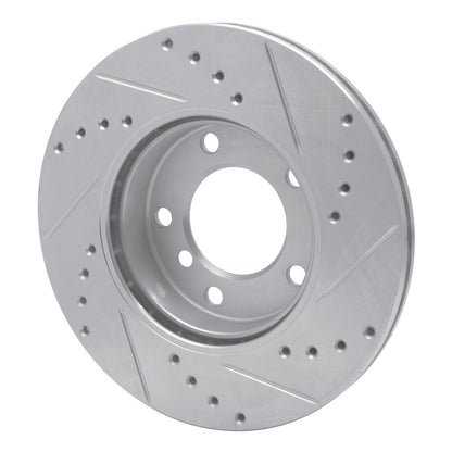 R1 Concepts R1 91-06 BMW 323I Front Left Drilled & Slotted Silver Brake Rotor