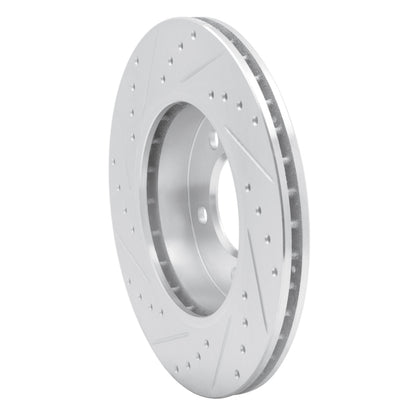 R1 Concepts R1 99-08 BMW 325I (USA/Canada) Front Right Drilled & Slotted Silver Brake Rotor