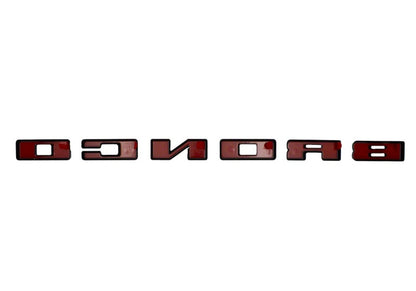 Ford Racing 2021+ Bronco Grille Lettering Overlay Kit - Black