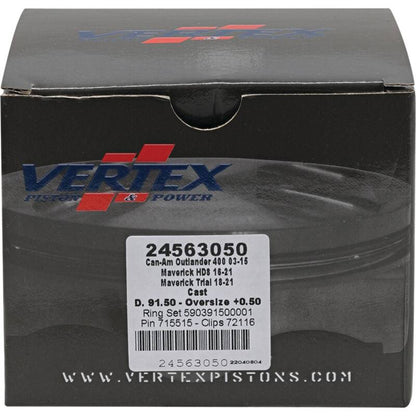 Vertex Pistons Vertex Piston 2011 Can-Am Commander 800 800cc +0.50mm Oversized Cast Replica Piston Kit