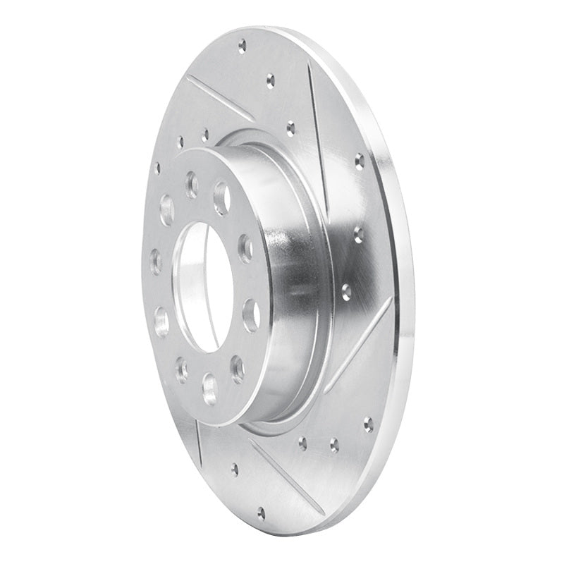 R1 Concepts R1 15-25 Alfa Romeo Tonale Rear Right Drilled & Slotted Silver Brake Rotor