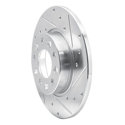 R1 Concepts R1 15-25 Alfa Romeo Tonale Rear Right Drilled & Slotted Silver Brake Rotor