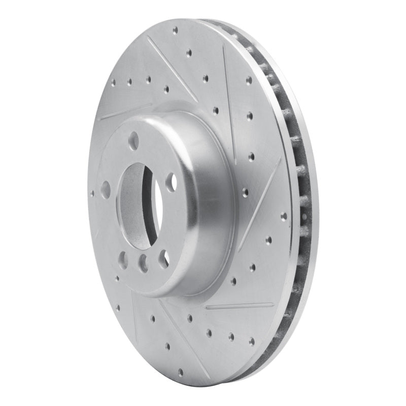 R1 Concepts R1 12-21 BMW 340I xDrive Front Right Drilled & Slotted Silver Brake Rotor