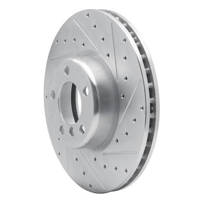 R1 Concepts R1 12-21 BMW 340I xDrive Front Right Drilled & Slotted Silver Brake Rotor