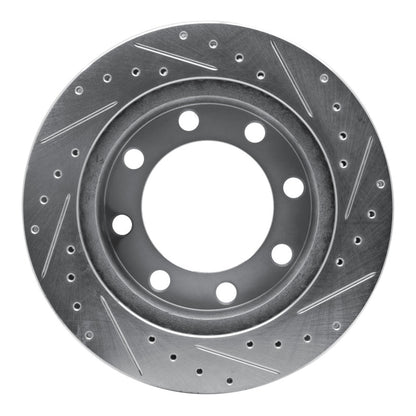 R1 Concepts R1 89-93 Dodge W350 Front Left Drilled & Slotted Silver Brake Rotor