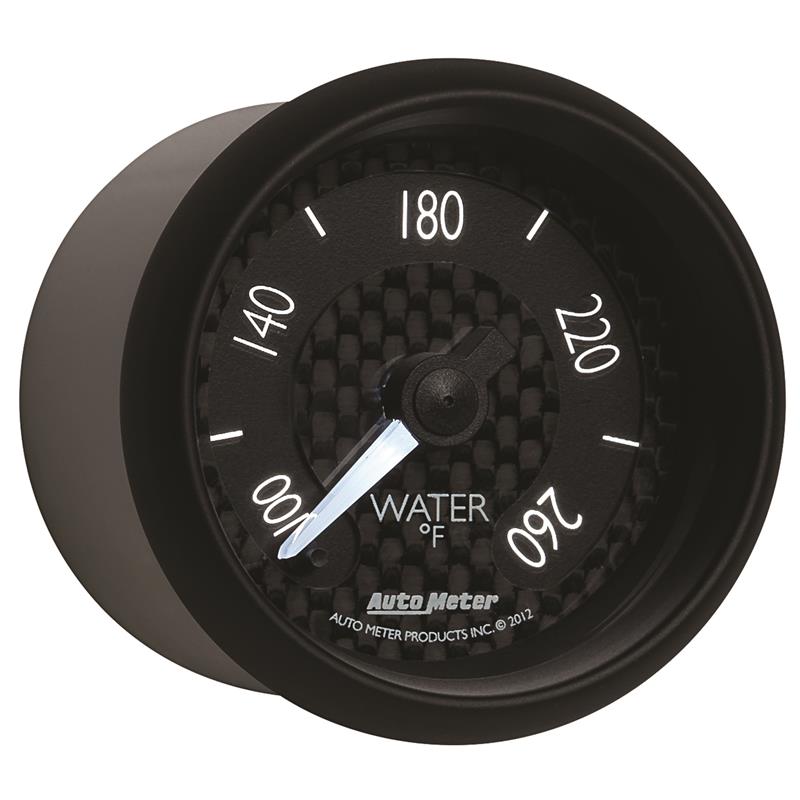 Autometer GT Series 52mm Full Sweep Electronic 100-260 Deg F Water Temperature Gauge