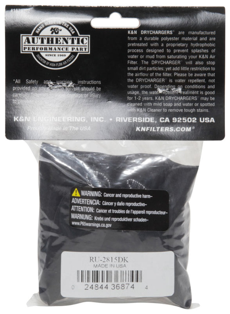 K&N Engineering K&N Drycharger Air Filter Wrap RU-2815 Black