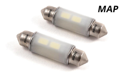 Diode Dynamics 39mm SMF2 LED Bulb - Red (Pair)