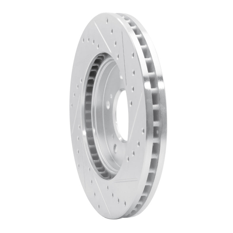 R1 Concepts R1 91-96 Acura NSX Front Left Drilled & Slotted Silver Brake Rotor