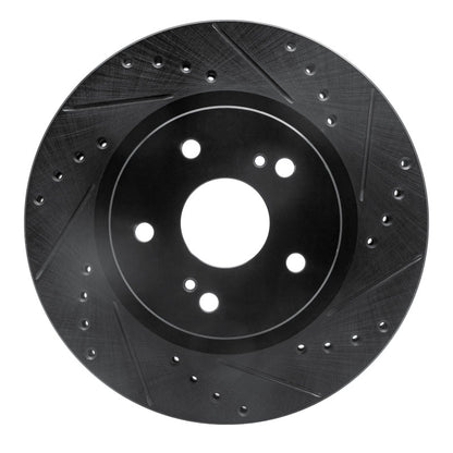 R1 Concepts R1 06-17 Suzuki Grand Vitara (Mexico) Front Right Drilled & Slotted Black Brake Rotor