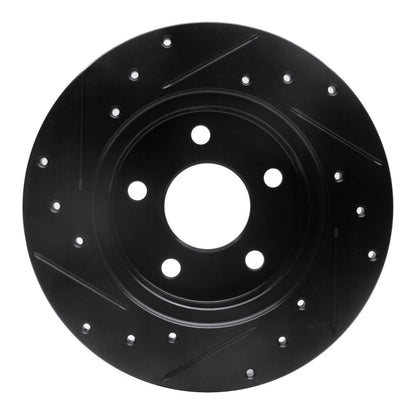R1 Concepts R1 04-12 Chevrolet Malibu Rear Right Drilled & Slotted Black Brake Rotor