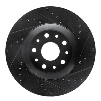 R1 Concepts R1 2002-2018 Dodge Sprinter 2500 Rear Left Drilled & Slotted Black Brake Rotor