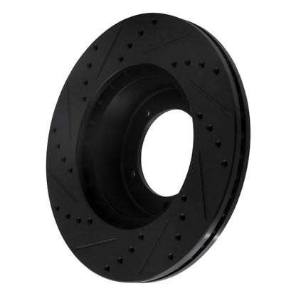 R1 Concepts R1 90-16 Land Rover Defender (Mexico) Front Right Drilled & Slotted Black Brake Rotor