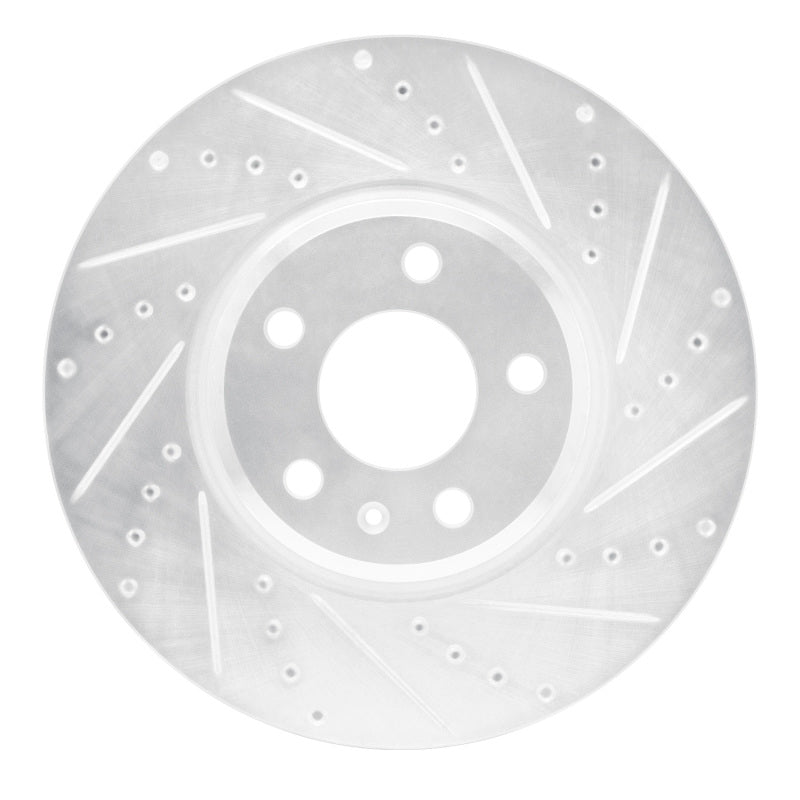 R1 Concepts R1 08-12 Audi Q5 (USA/Canada Excl Hybrid) Front Right Drilled & Slotted Silver Brake Rotor