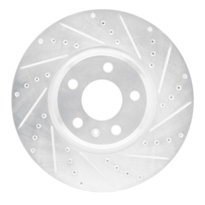 R1 Concepts R1 08-12 Audi Q5 (USA/Canada Excl Hybrid) Front Right Drilled & Slotted Silver Brake Rotor